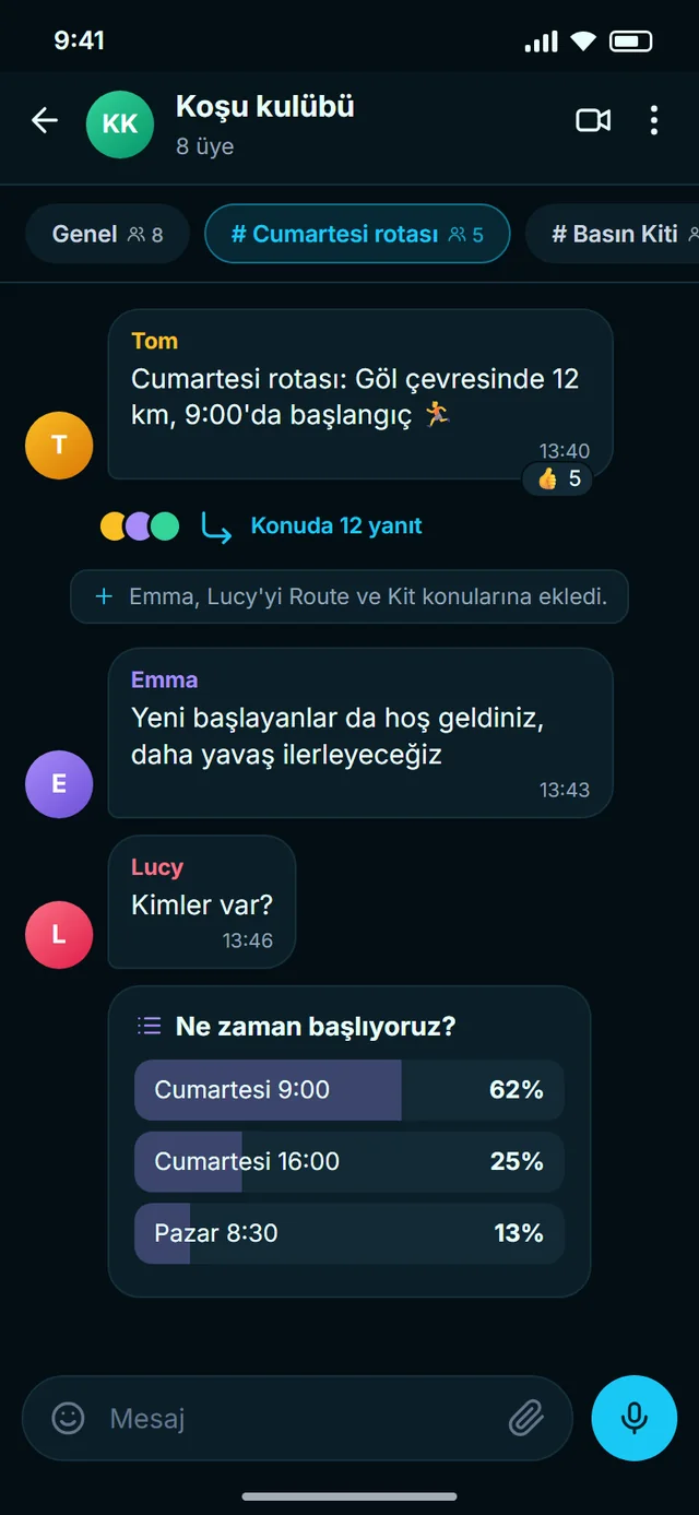 Her konu kendi başlığında